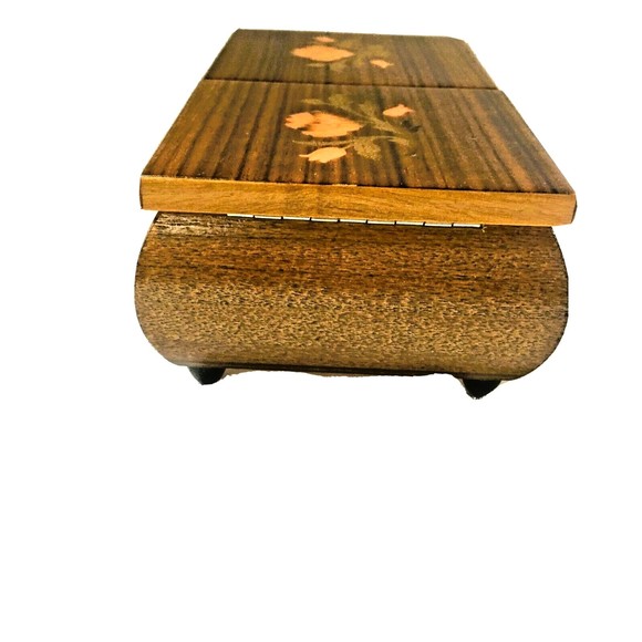 Vintage wooden Mozart Magic Flute Music Box Made in Italy Reuge velvet lining - Picture 5 of 10